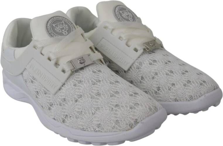 Plein Sport Witte Glitter Runner Beth Sneakers White Dames