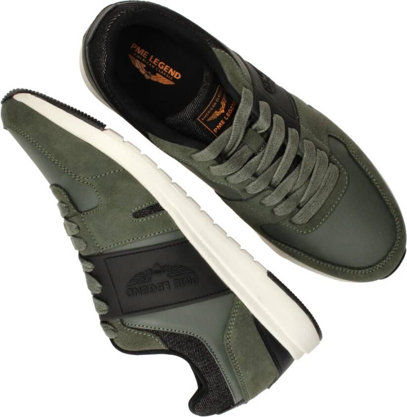 PME Legend Groene Sneaker met Gewatteerd Voetbed Green Heren