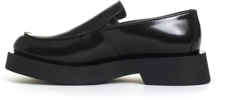 Poesie Veneziane Zwarte Gladde Abrasivato Loafer Black Dames