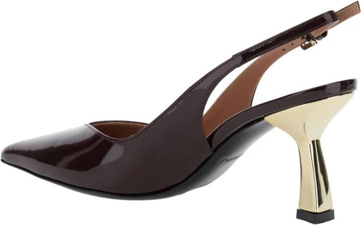 Pollini Bordeaux Hiel Metaal Schoen Vrouw Red Dames