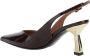 Pollini Bordeaux Hiel Metaal Schoen Vrouw Red Dames - Thumbnail 3