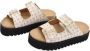 Pollini Dames Synthetisch Leren Slippers Beige Dames - Thumbnail 4