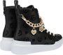 Pollini Hoge Top Sneakers Black Dames - Thumbnail 4