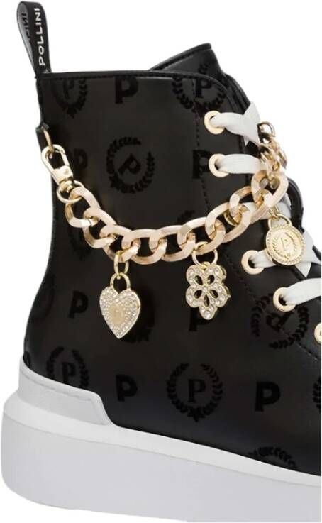 Pollini Hoge Top Sneakers Black Dames