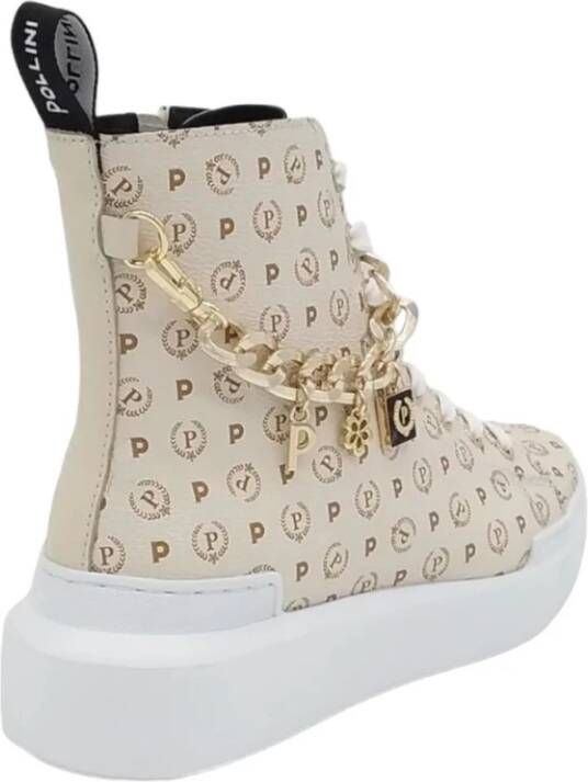 Pollini Hoge Top Sneakers White Dames