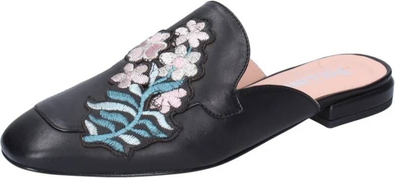 Pollini Leren Damesandalen Stijlvol Black Dames