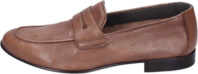 Pollini Leren Heren Loafers Brown Heren