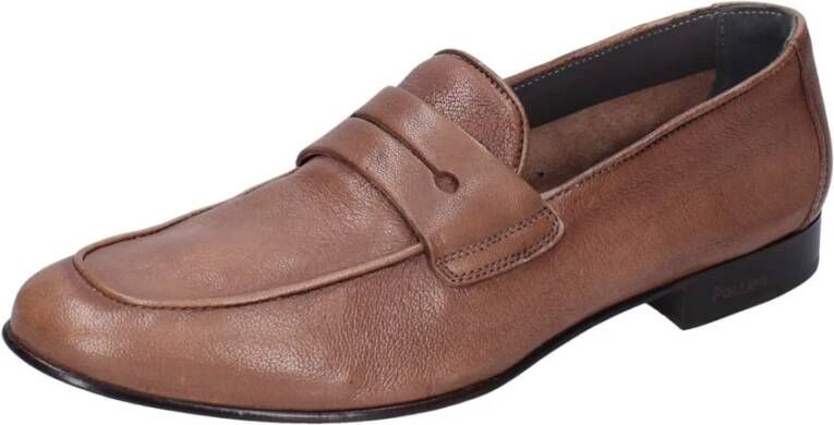 Pollini Leren Heren Loafers Brown Heren