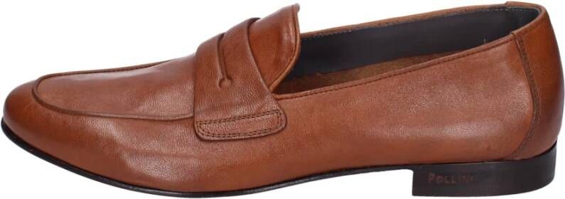 Pollini Leren Heren Loafers Schoenen Brown Heren