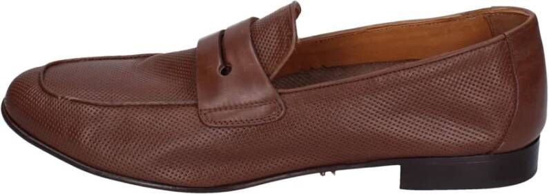 Pollini Leren Heren Loafers Stijlvolle Schoenen Brown Heren