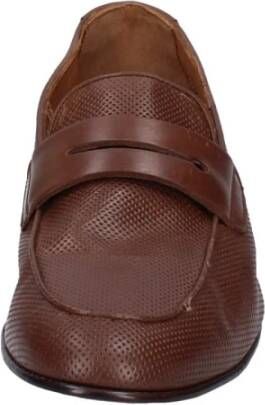 Pollini Leren Heren Loafers Stijlvolle Schoenen Brown Heren