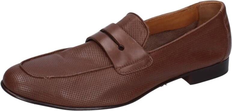 Pollini Leren Heren Loafers Stijlvolle Schoenen Brown Heren