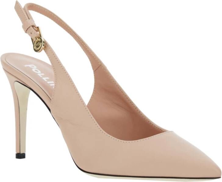 Pollini Roze Slingback Stiletto Pumps van Zacht Leer Pink Dames