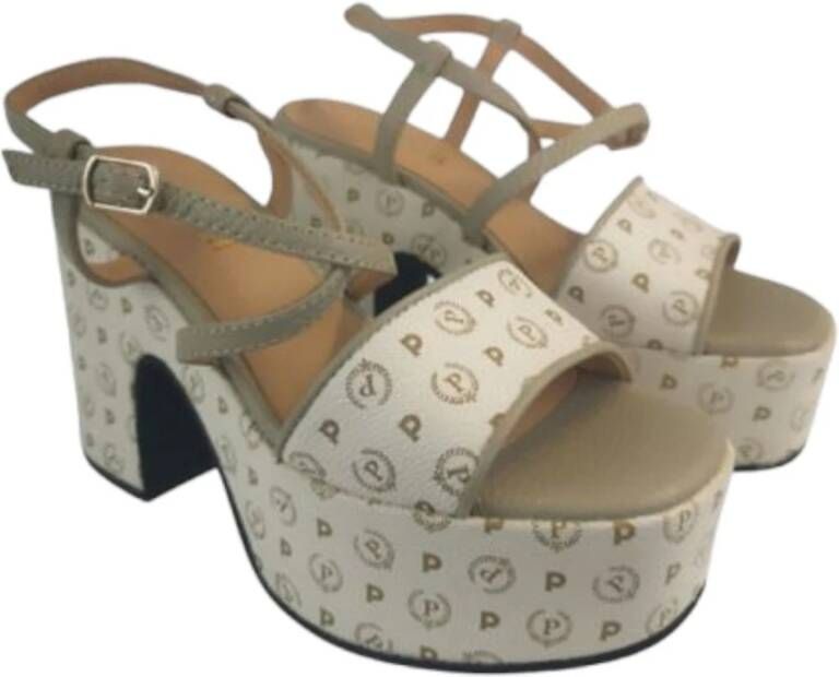 Pollini Stijlvolle Hoge Hak Sandalen Gray Dames