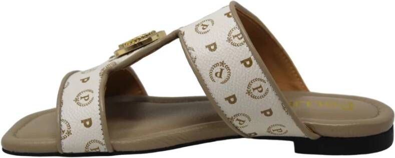 Pollini Stijlvolle zomersandalen met sleehak White Dames