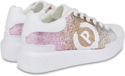 Pollini Strass Sneakers met Array Design White Dames