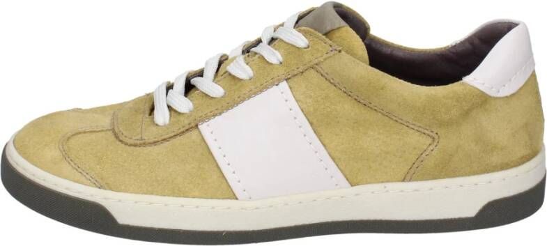 Pollini Suede Heren Sneakers Yellow Heren