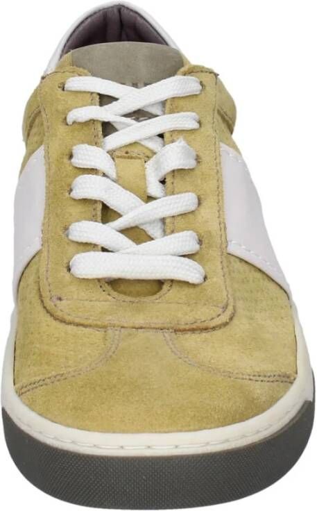 Pollini Suede Heren Sneakers Yellow Heren