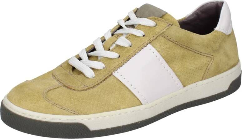 Pollini Suede Heren Sneakers Yellow Heren