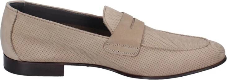 Pollini Suede Loafers voor Heren Brown Heren