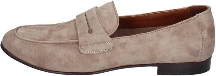 Pollini Suede Loafers voor Mannen Brown Heren