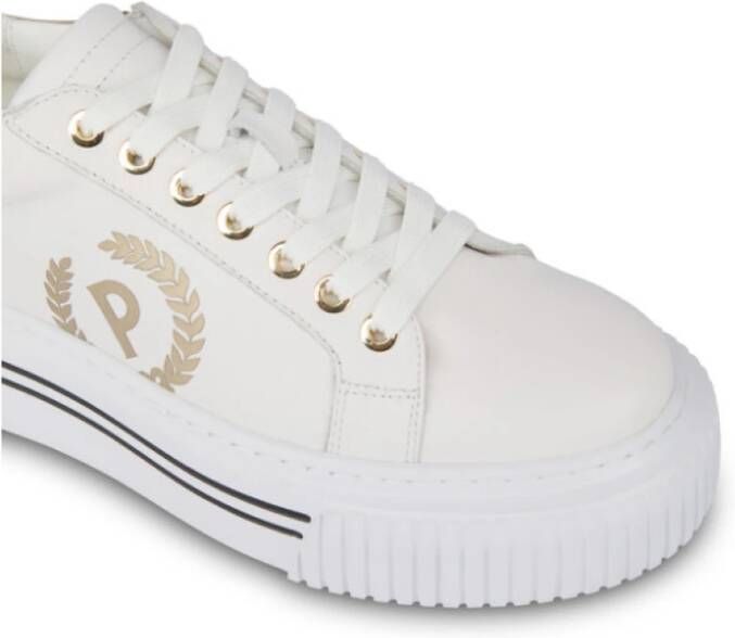 Pollini Vitello Sneakers Groot Array Stijl White Dames