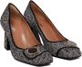 Pollini Zwarte Hak Decollete Grijze Schoenen Black Dames - Thumbnail 2