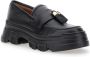 Pollini Zwarte Loafers Slip-on Kwast Detail Black Dames - Thumbnail 2