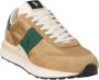 Polo Ralph Lauren Beige Sportieve Leren Sneakers Beige Heren - Thumbnail 4