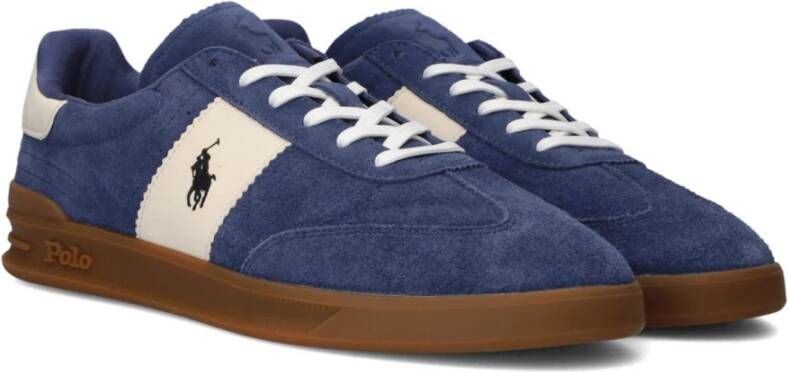 Polo Ralph Lauren Blauwe Lage Top Lace Sneakers Blue Heren