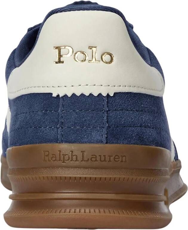 Polo Ralph Lauren Blauwe Sportieve Suède Heren Sneakers Blue Heren