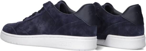 Polo Ralph Lauren Blauwe Suède Court Sneakers Heren Blue Heren