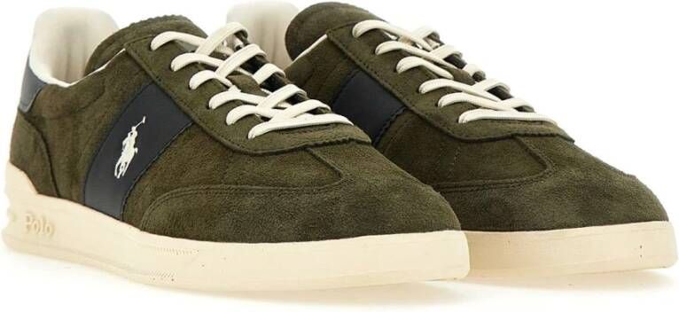 Polo Ralph Lauren Bosgroene Suède Herensneakers Green Heren