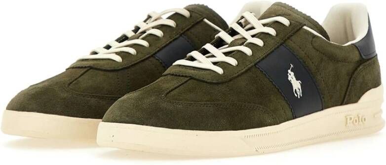 Polo Ralph Lauren Bosgroene Suède Herensneakers Green Heren