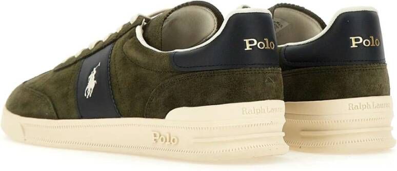 Polo Ralph Lauren Bosgroene Suède Herensneakers Green Heren