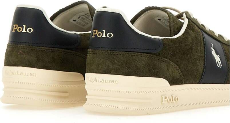 Polo Ralph Lauren Bosgroene Suède Herensneakers Green Heren