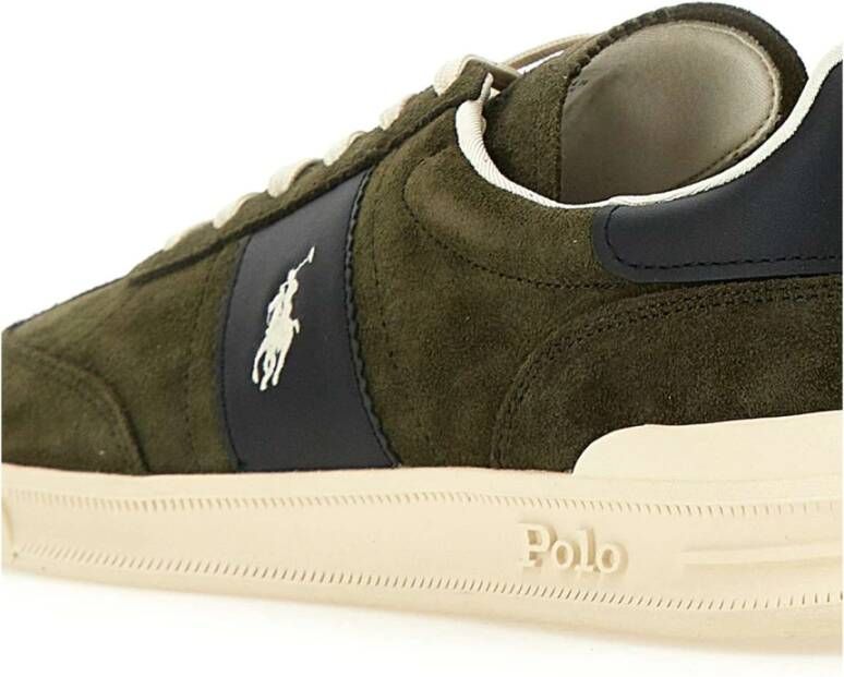 Polo Ralph Lauren Bosgroene Suède Herensneakers Green Heren