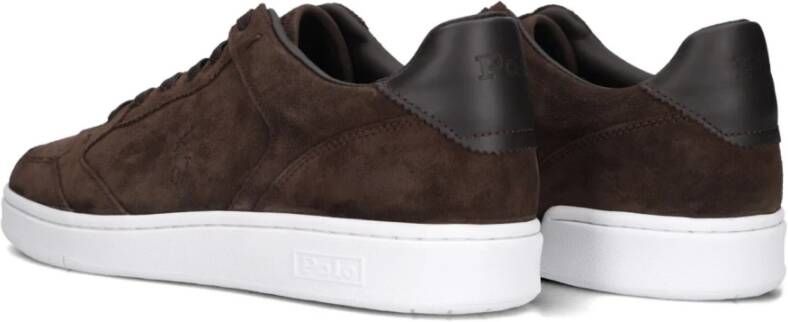 Polo Ralph Lauren Bruine Court Sneakers voor Heren Brown Heren