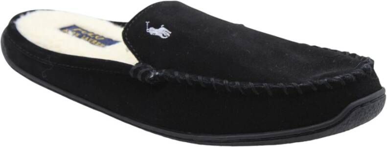 Polo Ralph Lauren Comfortabele Jissy Pantoffels voor Mannen Black Heren