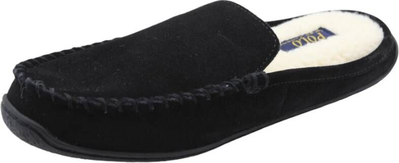 Polo Ralph Lauren Comfortabele Jissy Pantoffels voor Mannen Black Heren