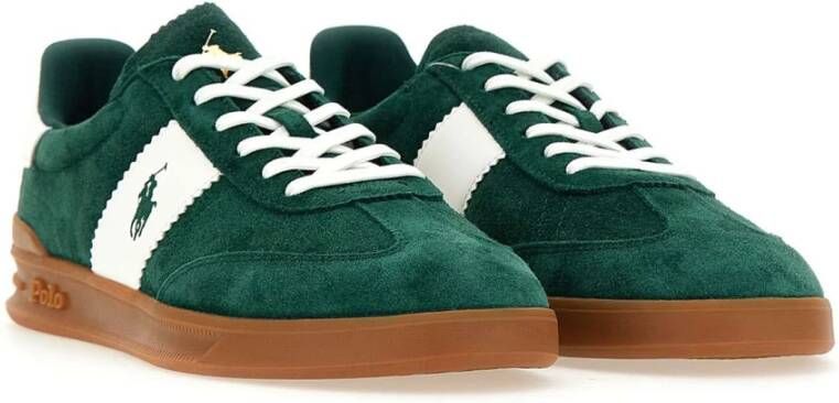 Polo Ralph Lauren Groene Sneakers met Iconische Borduursels Green Heren