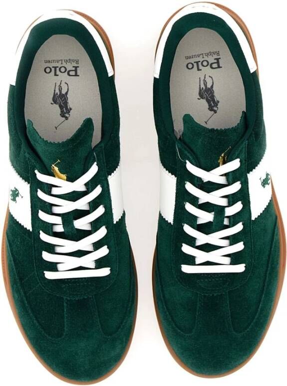 Polo Ralph Lauren Groene Sneakers met Iconische Borduursels Green Heren