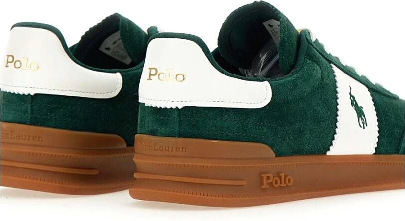 Polo Ralph Lauren Groene Sneakers met Iconische Borduursels Green Heren