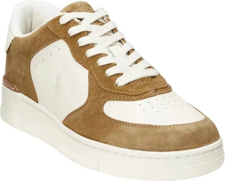 Polo Ralph Lauren Heren Lage Sneakers Masters Crt Brown Heren