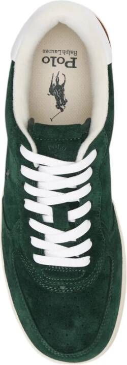 Polo Ralph Lauren Heren Lage Top Leren Sneakers Green Heren