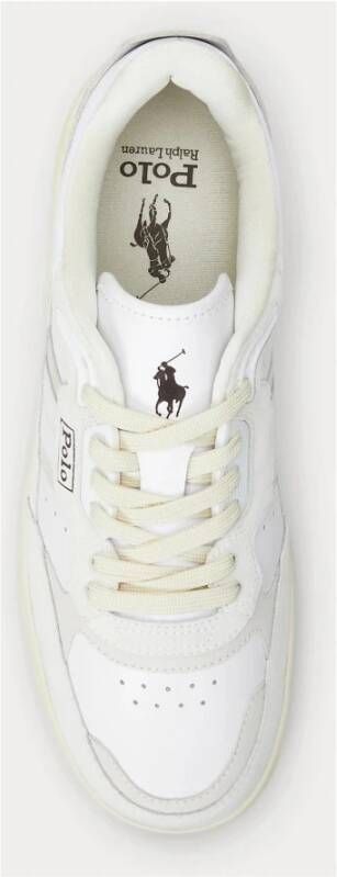 Polo Ralph Lauren Sportieve leren en suède sneakers White Heren