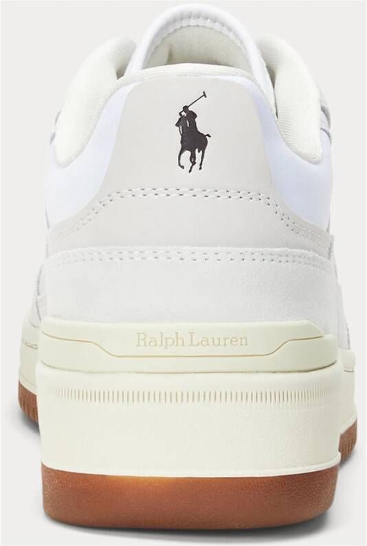 Polo Ralph Lauren Sportieve leren en suède sneakers White Heren