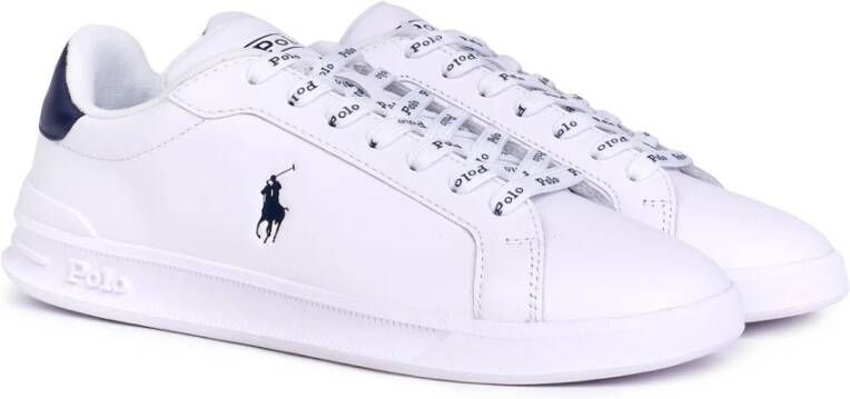 Polo Ralph Lauren Wit Newport Navy Leren Sneakers White Heren