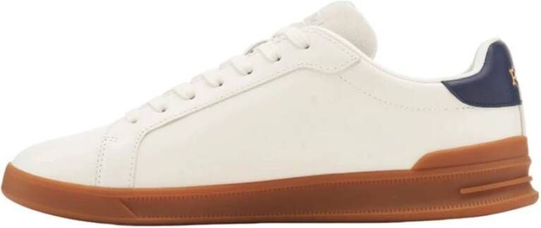 Polo Ralph Lauren Witte Casual Leren Sneakers White Heren