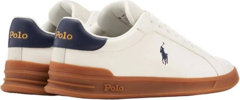 Polo Ralph Lauren Witte Casual Leren Sneakers White Heren